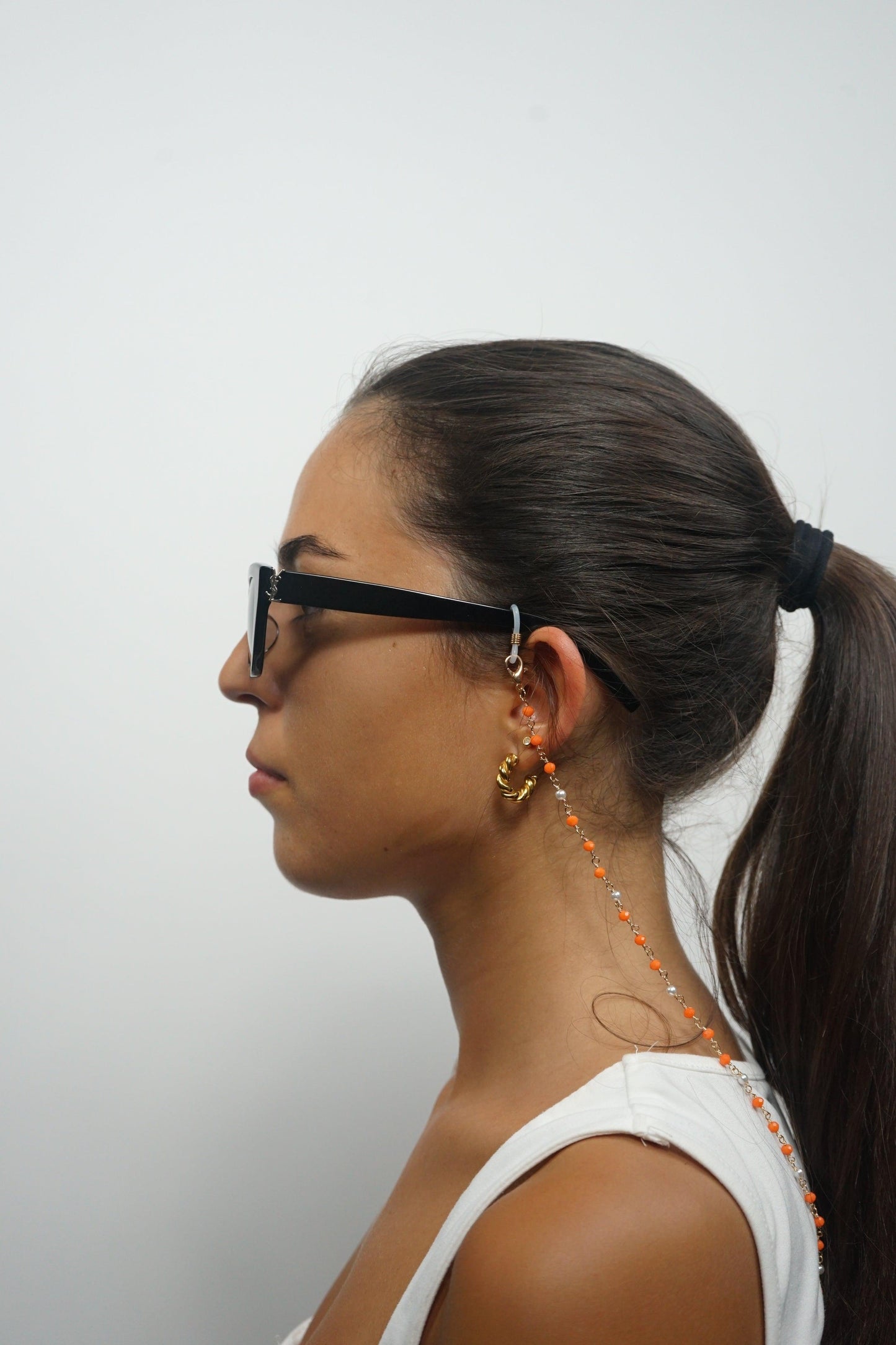 Corrente de Pérolas Laranja - JP OPTICA