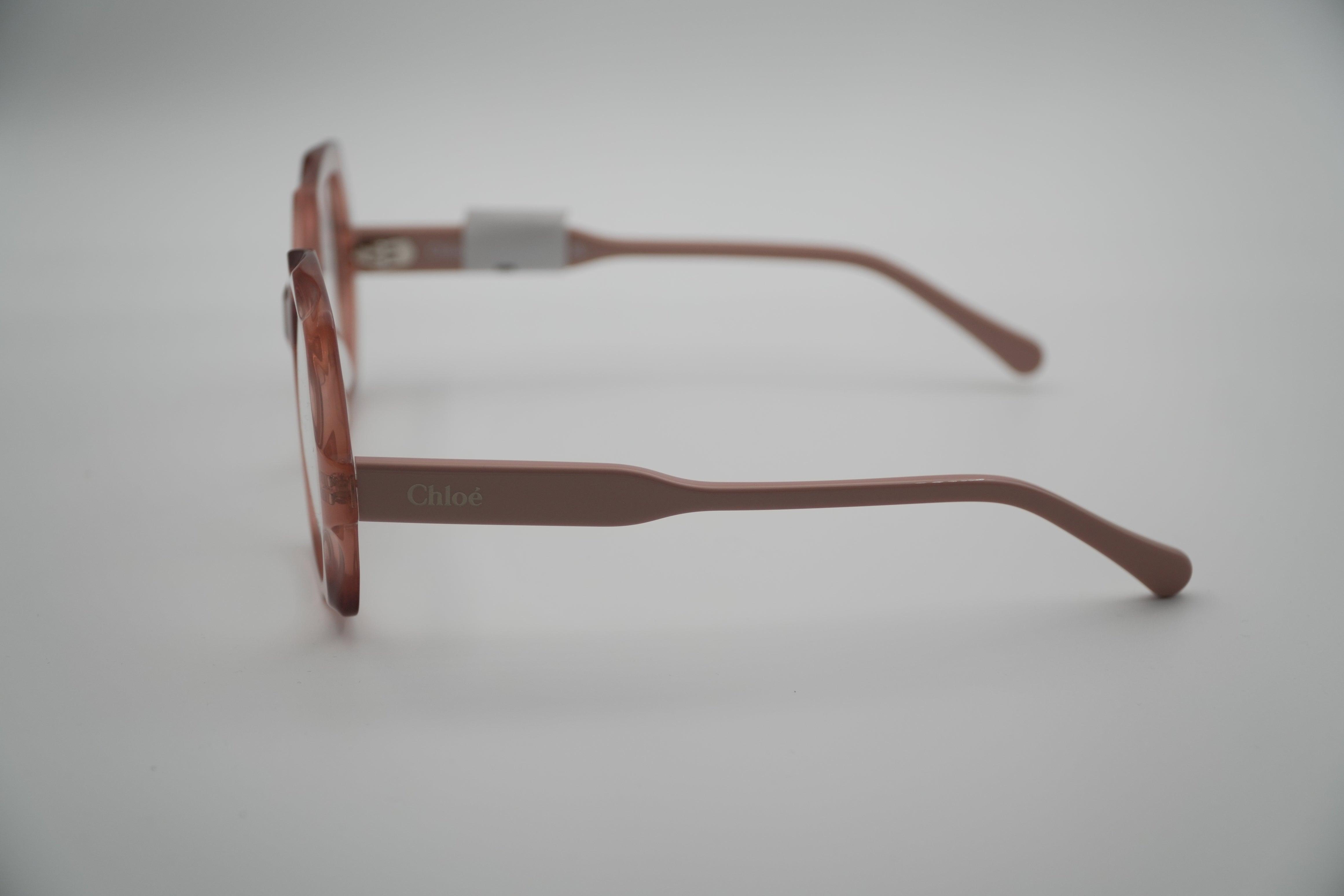 Chloé CH 0228 003 – Óculos Optical Femininos Rosa Transparente