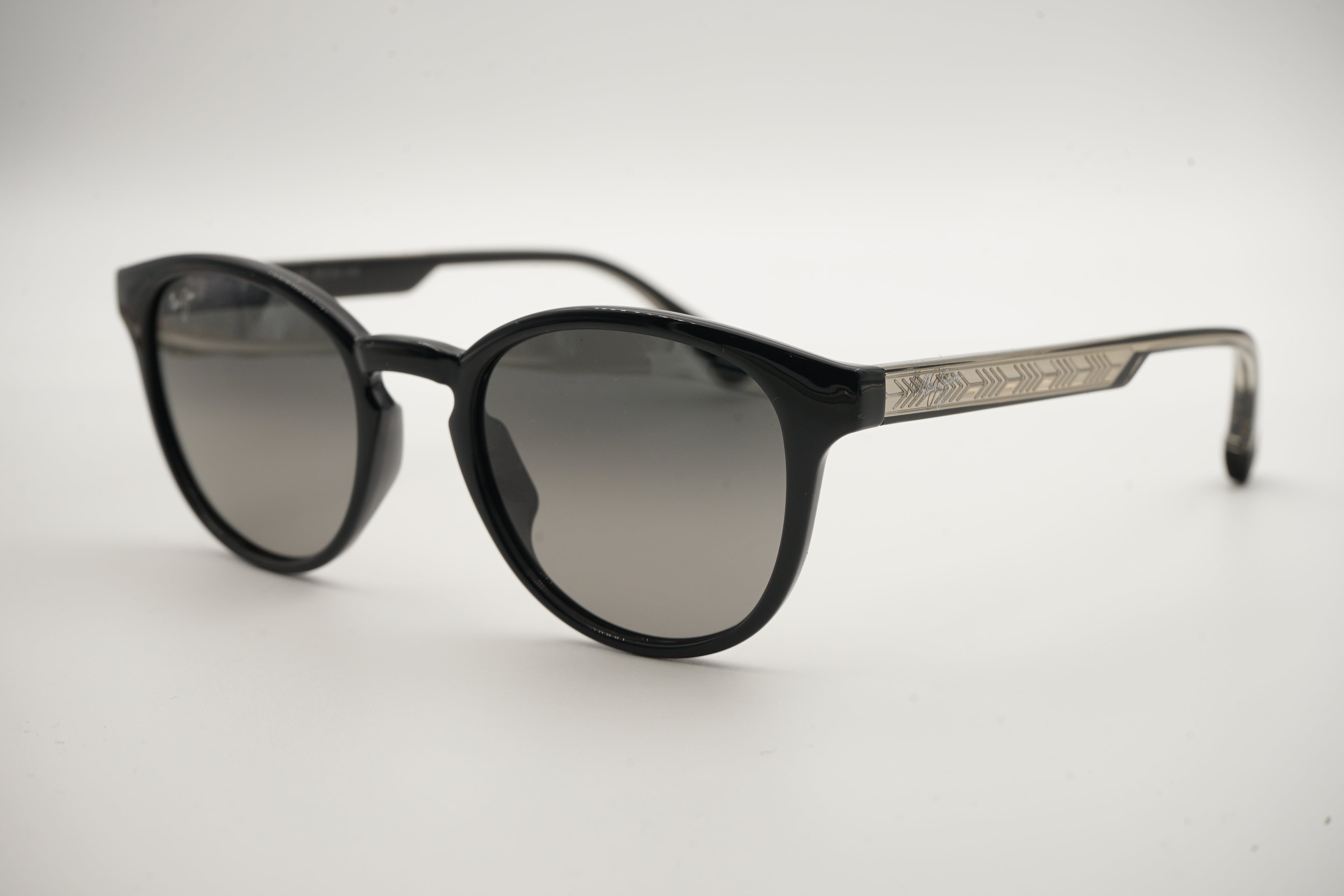 Maui Jim Hiehie Shiny Black w/Trans Light Grey – Sunglasses