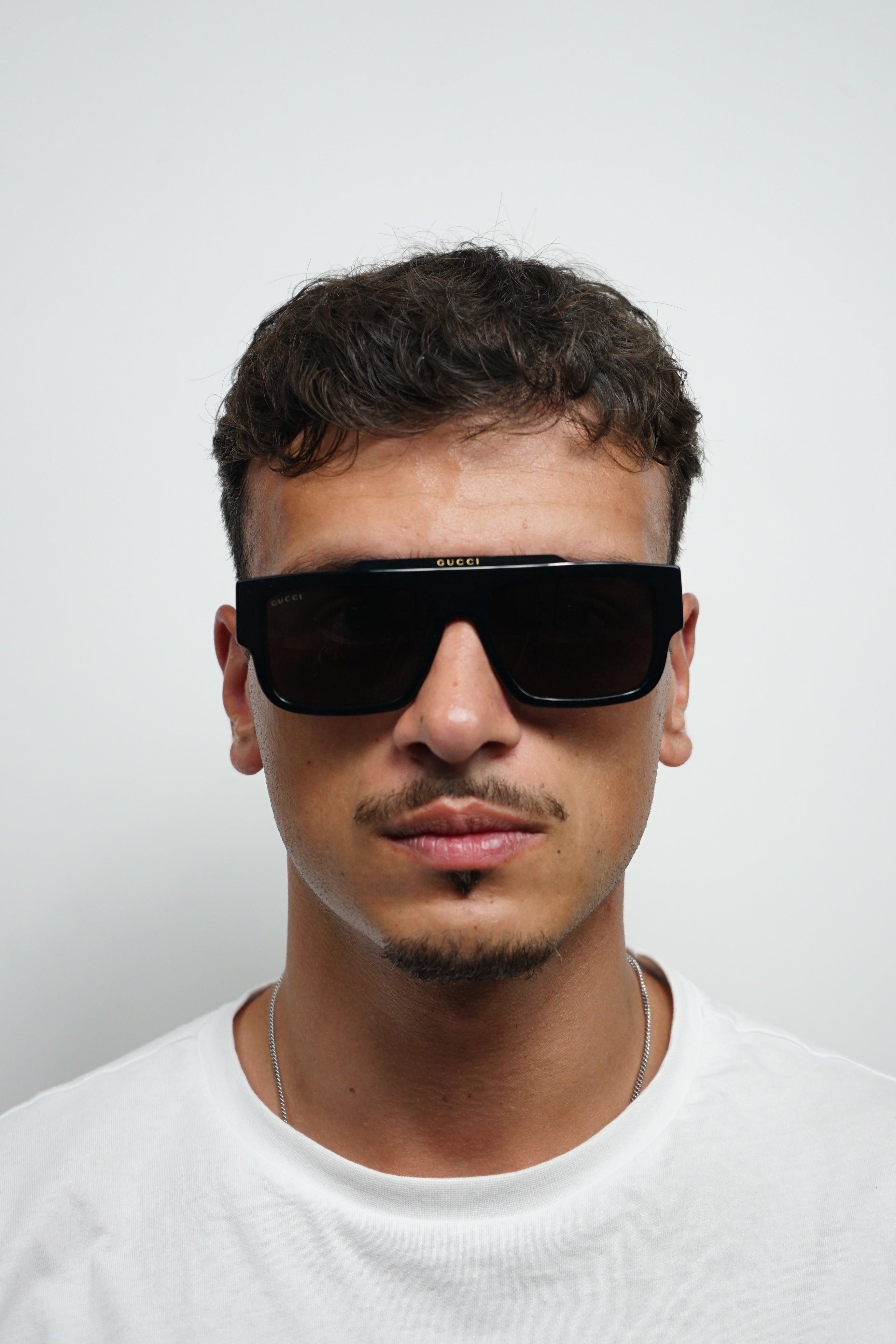 Gucci 1460S 001 – Unisex Rectangular Sunglasses Black – JP