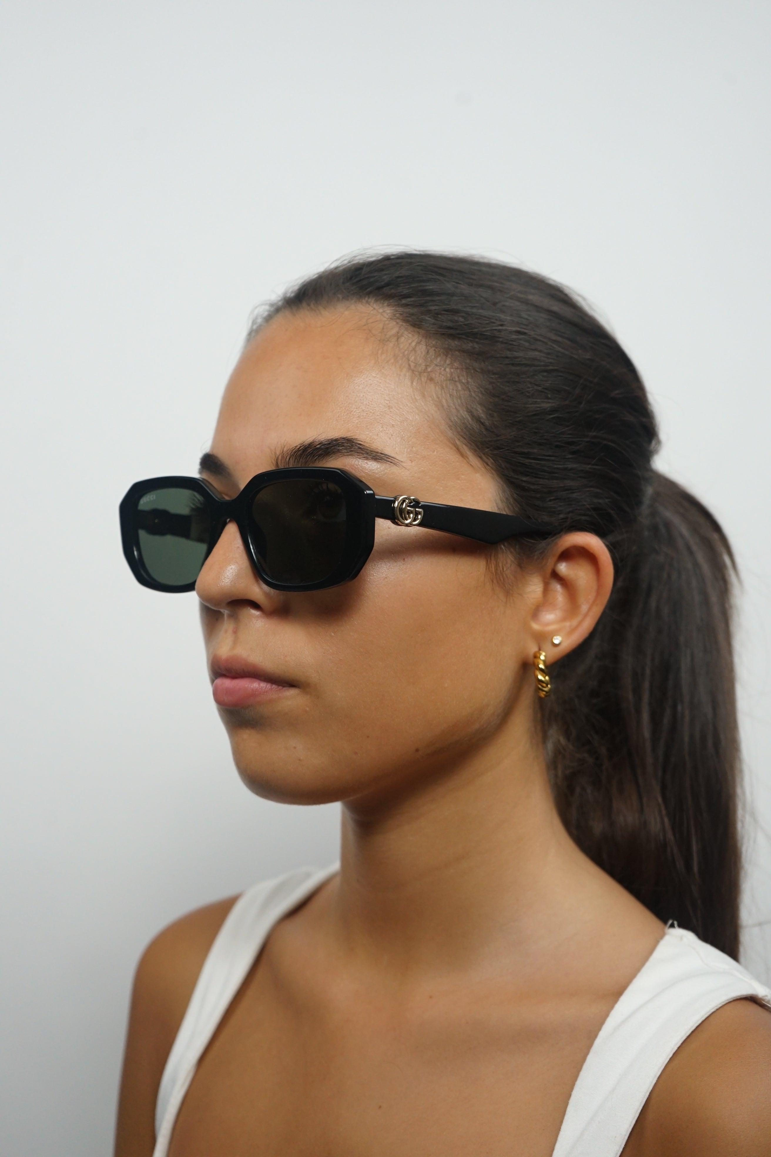 Gucci GG1535S 001 – Women's Black Rectangular Sunglasses – JP OPTICA