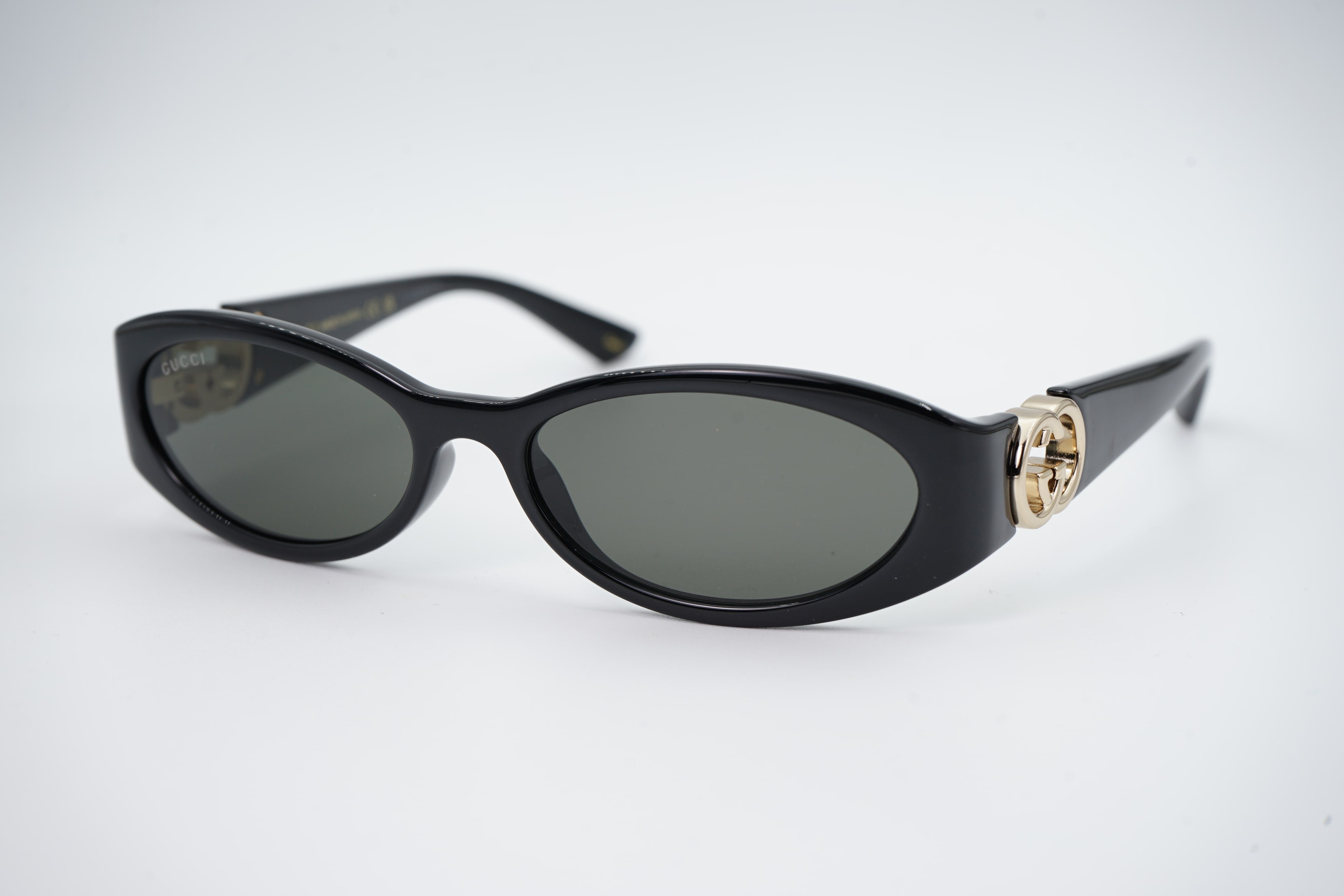 Gucci GG 1660S 001 – Black and Gold Oval Sunglasses – JP OPTICA
