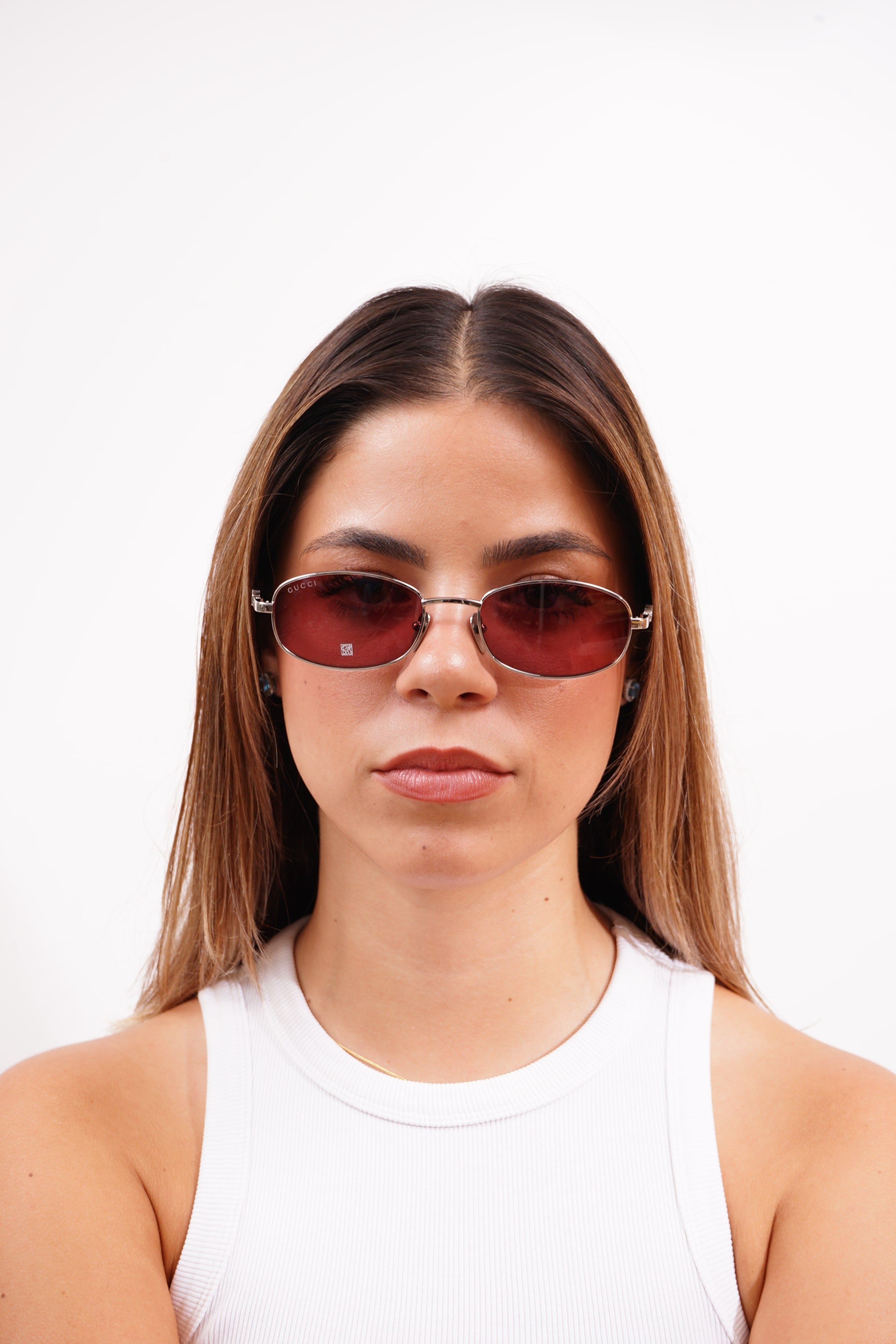 Gucci GG1940S 003 – Women's Silver Sunglasses with Burgundy Lenses