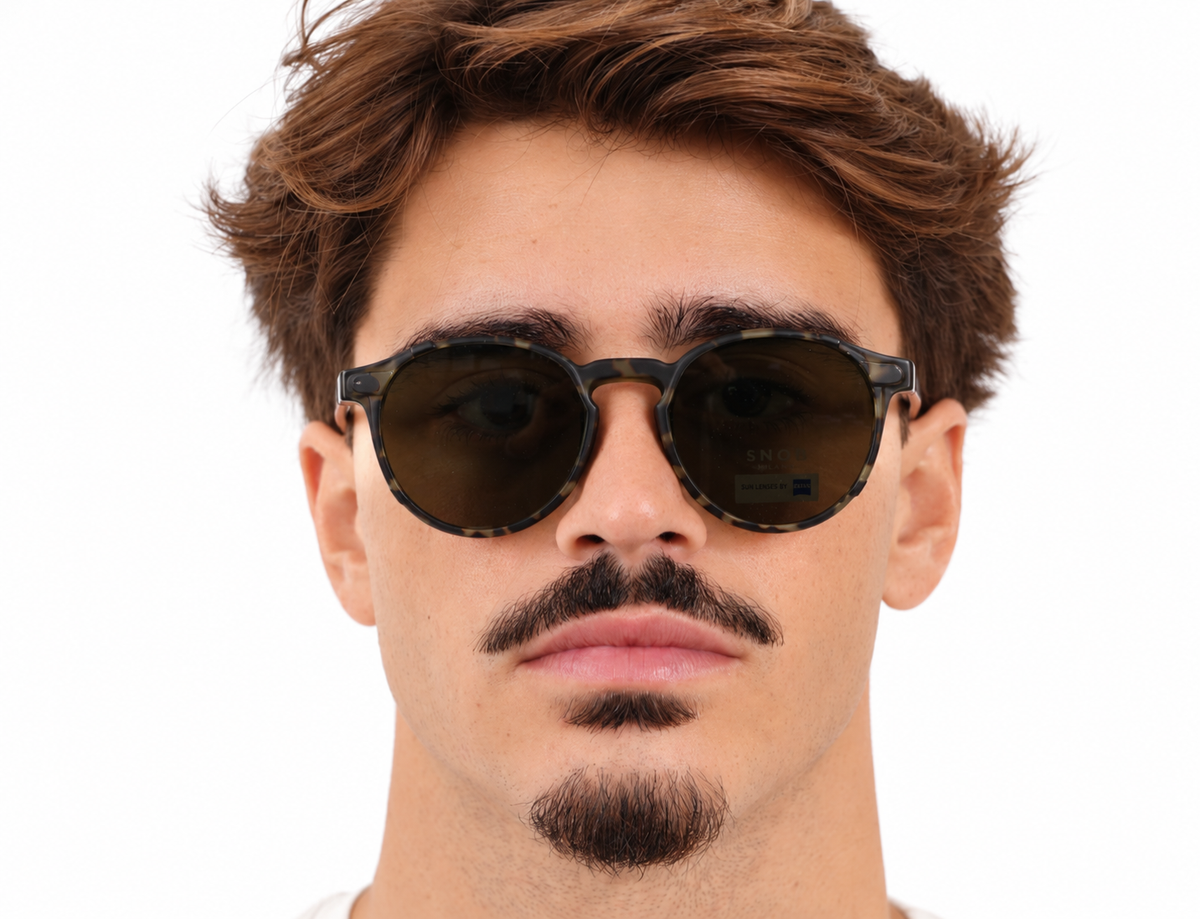 Snob Milano "Dogui Vee" - Matt Dark Green & Tortoise Brown
