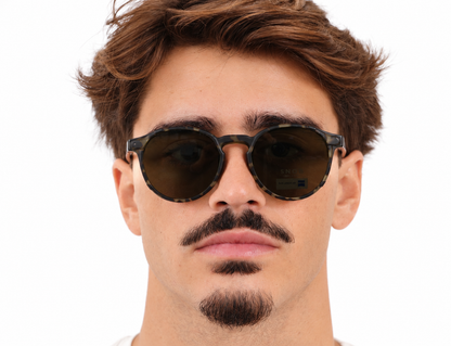 Snob Milano "Dogui Vee" - Matt Dark Green & Tortoise Brown