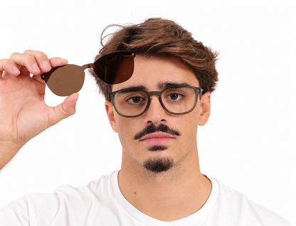 Snob Milano "Radetzky" - Matt Dark Green & Tortoise Brown