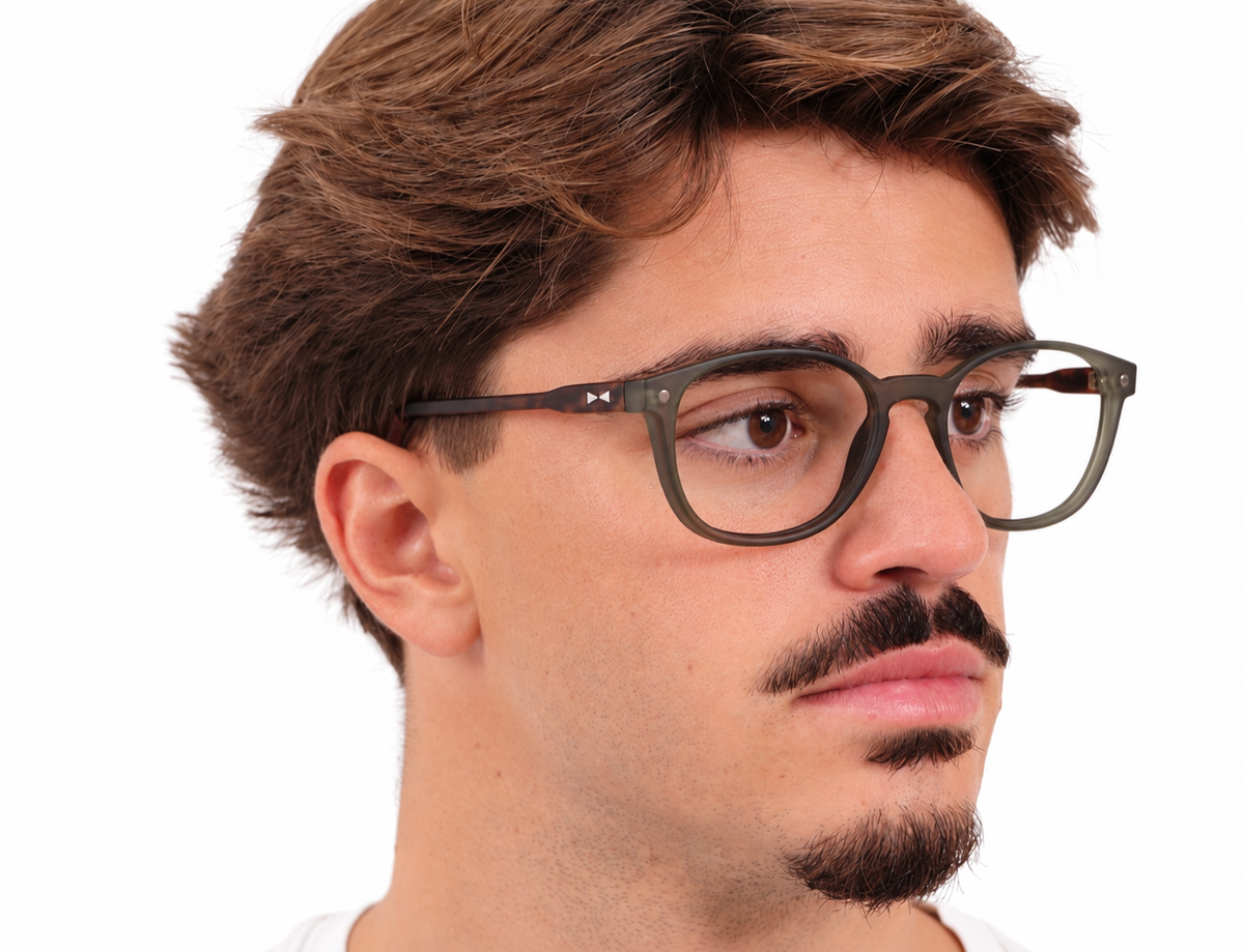 Snob Milano "Radetzky" - Matt Dark Green & Tortoise Brown