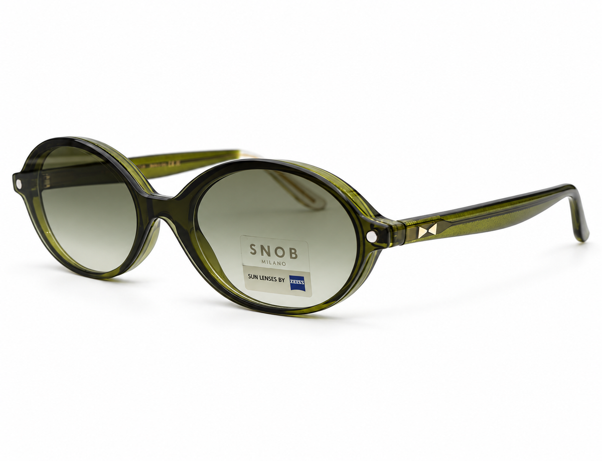 Snob Milano "Biancolatte" - Olive Green Crystal