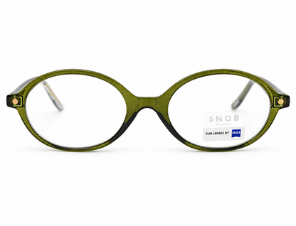 Snob Milano "Biancolatte" - Olive Green Crystal