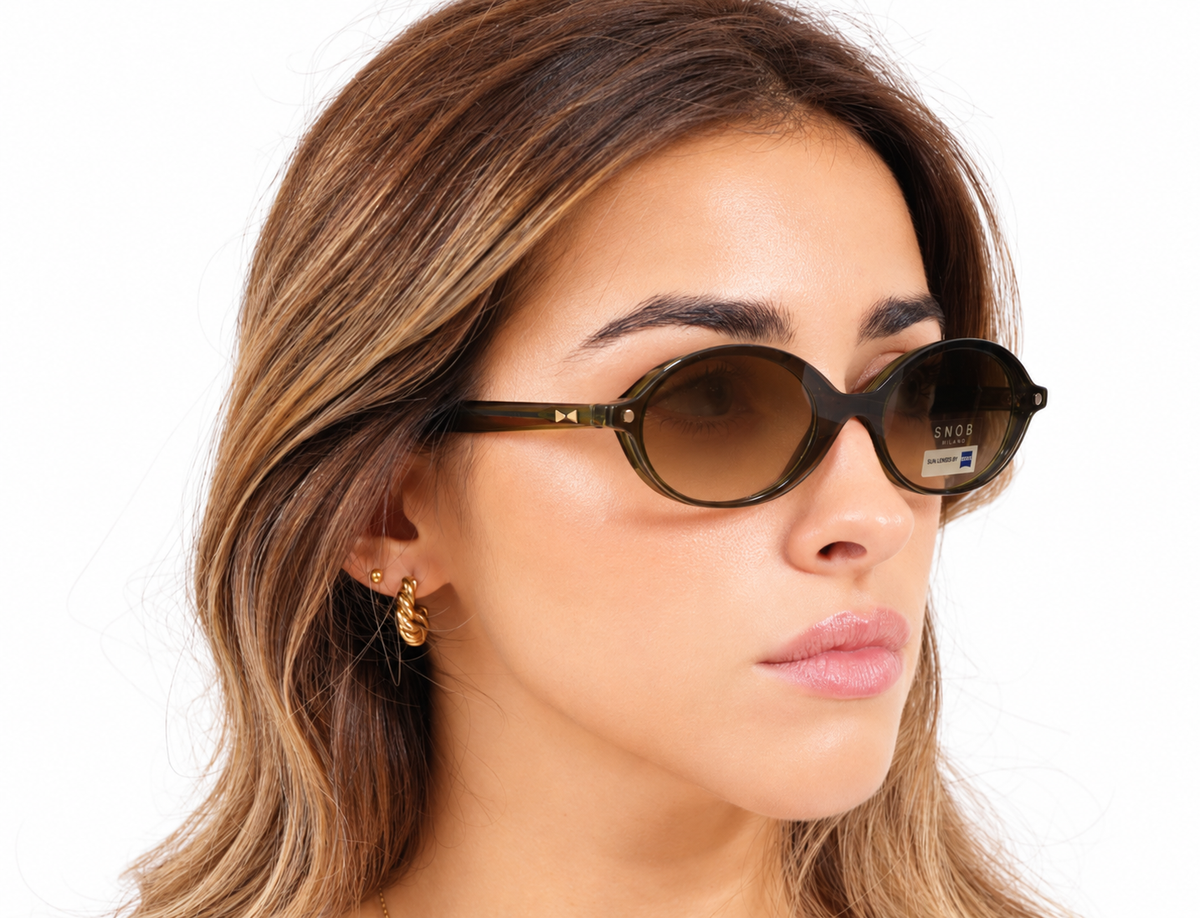 Snob Milano "Biancolatte" - Olive Green Crystal