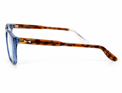 Snob Milano "OMEN" - Crystal Blue & Tortoise Brown