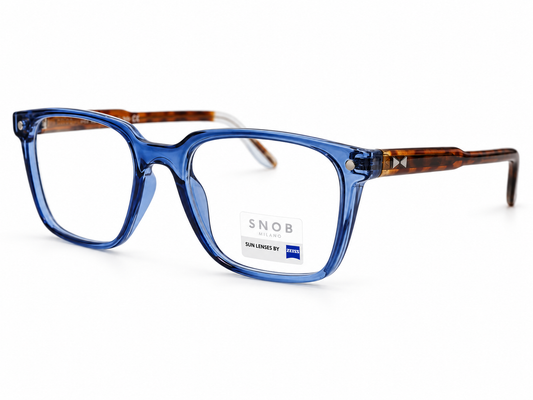 Snob Milano "OMEN" - Crystal Blue & Tortoise Brown