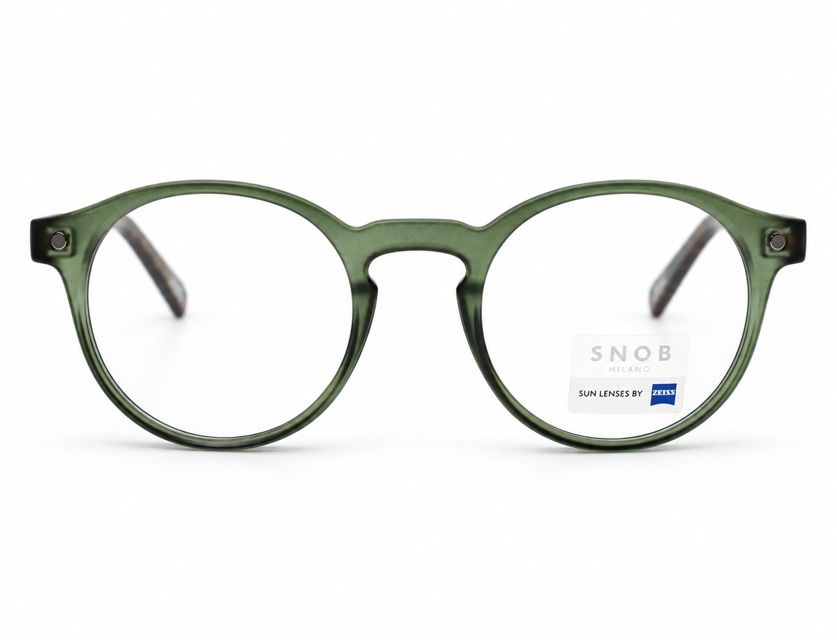 Snob Milano "Dogui Vee" - Matt Dark Green & Tortoise Brown