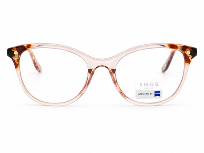 Snob Milano "Milf" - Crystal Light Pink & Tortoise Brown