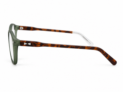 Snob Milano "Radetzky" - Matt Dark Green & Tortoise Brown
