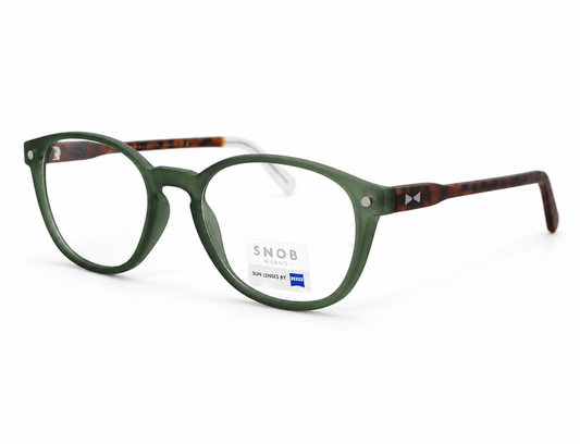Snob Milano "Radetzky" - Matt Dark Green & Tortoise Brown