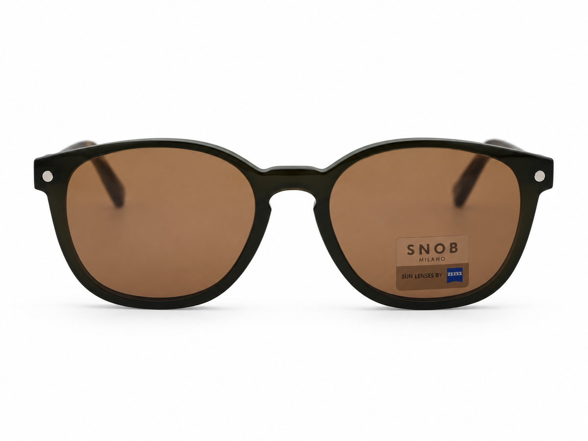 Snob Milano "Radetzky" - Matt Dark Green & Tortoise Brown