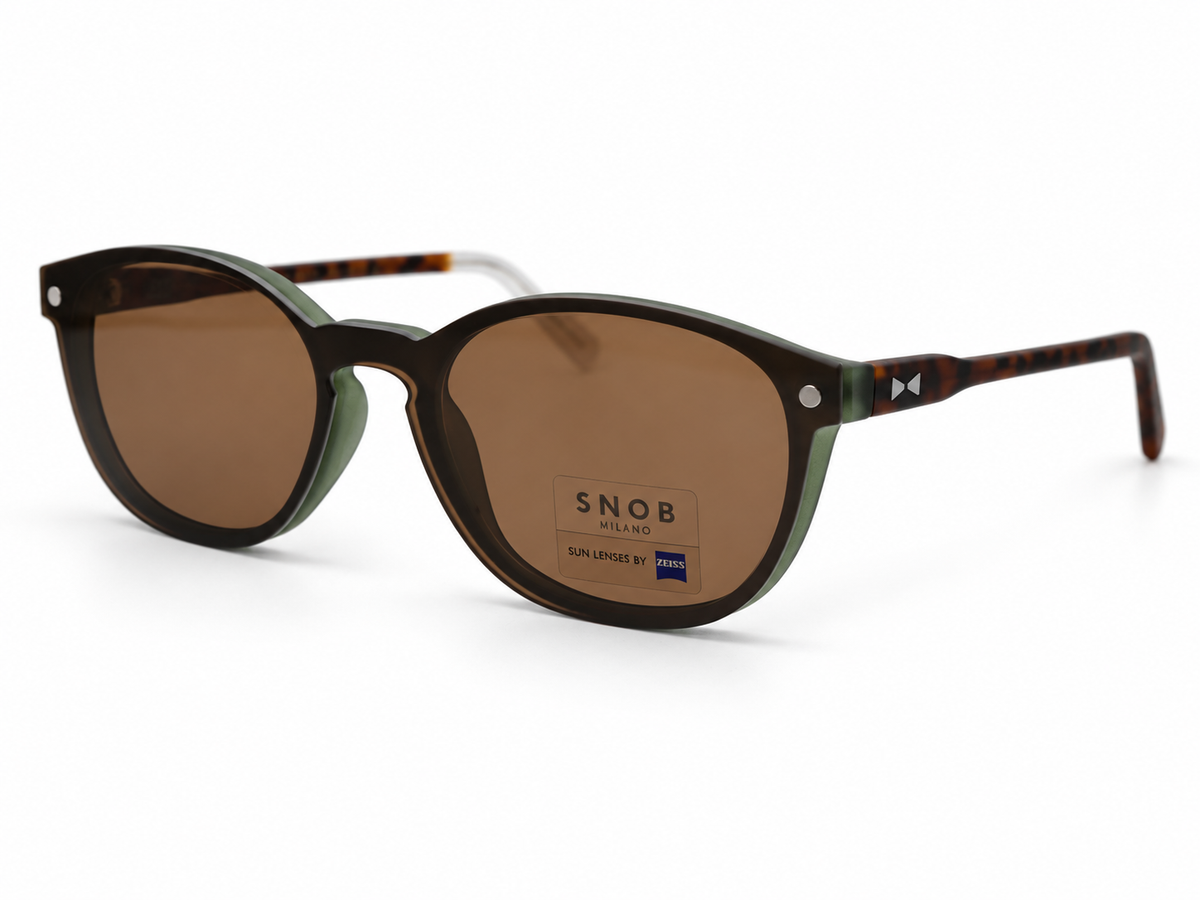 Snob Milano "Radetzky" - Matt Dark Green & Tortoise Brown