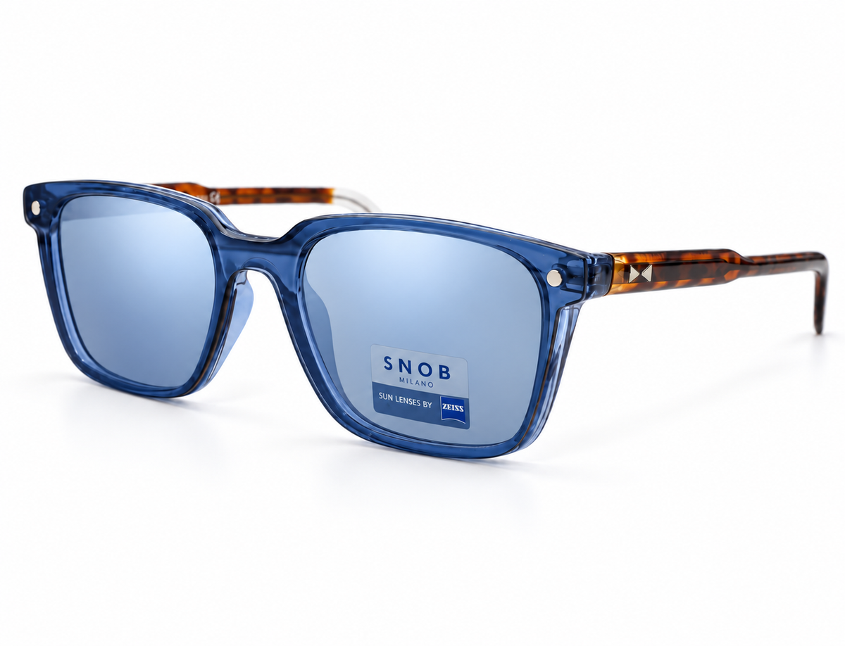 Snob Milano "OMEN" - Crystal Blue & Tortoise Brown