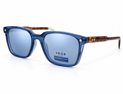 Snob Milano "OMEN" - Crystal Blue & Tortoise Brown