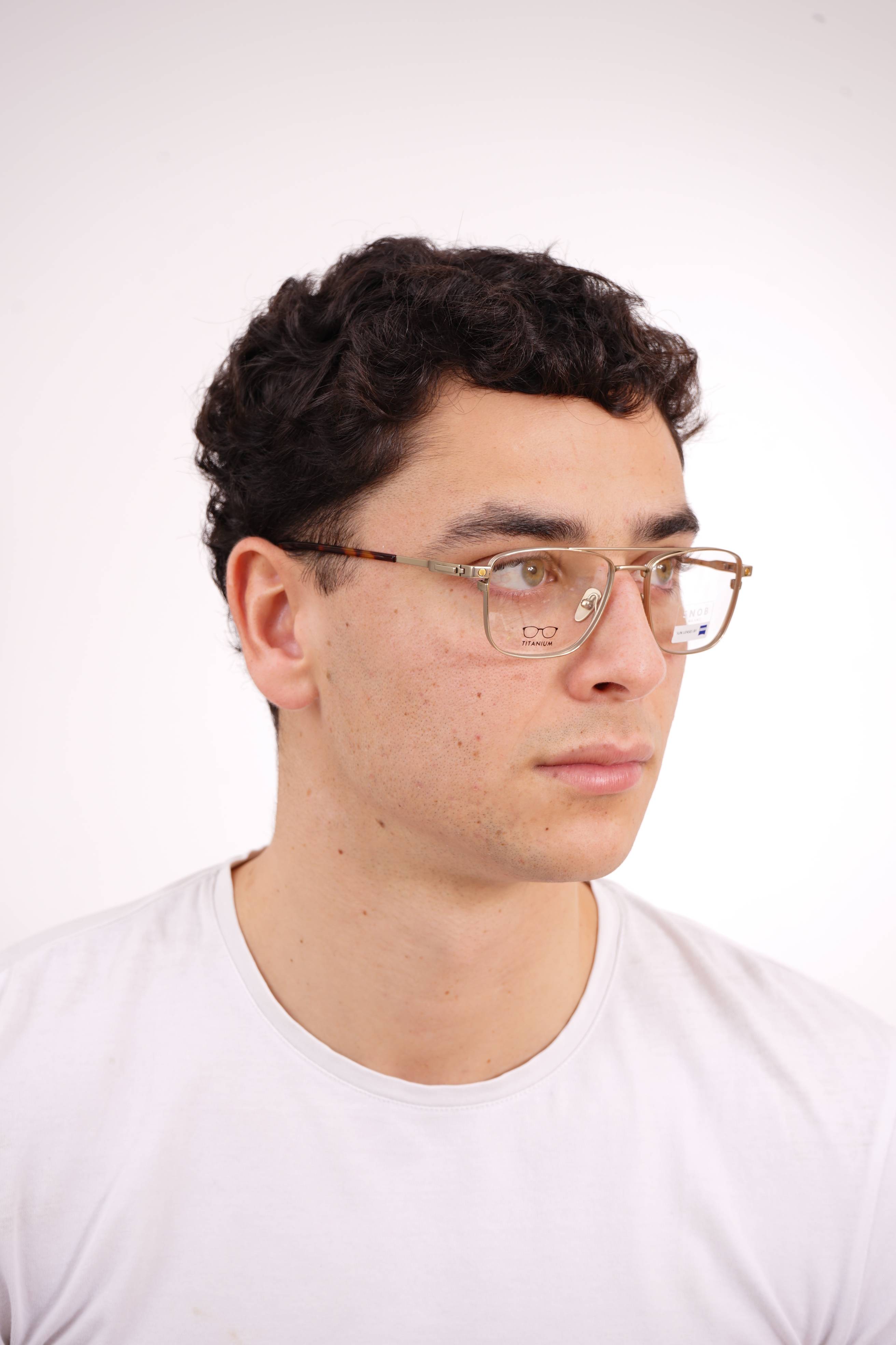 Snob Milano Ricky C02 | Titanium with Zeiss Clip-On – JP OPTICA
