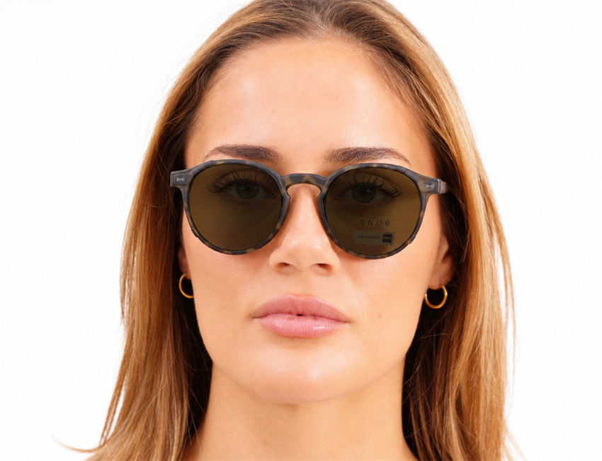 Snob Milano "Dogui Vee" - Matt Dark Green & Tortoise Brown