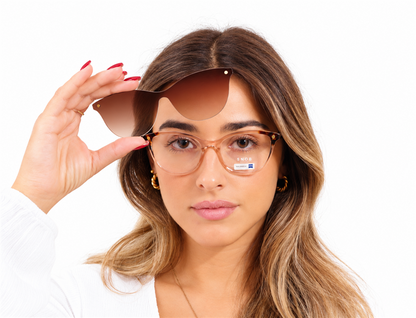 Snob Milano "Milf" - Crystal Light Pink & Tortoise Brown