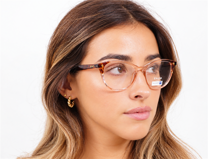 Snob Milano "Milf" - Crystal Light Pink & Tortoise Brown