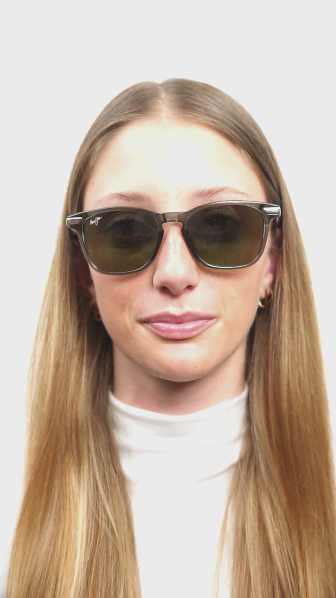 Mauiさま Maui Jim Manaolana Shiny Trans Grey w/Silver – Óculos de Sol